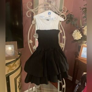 Pinko Black Fabric Label Mini Ruffled Dress! Size 40/Small. Worn once.